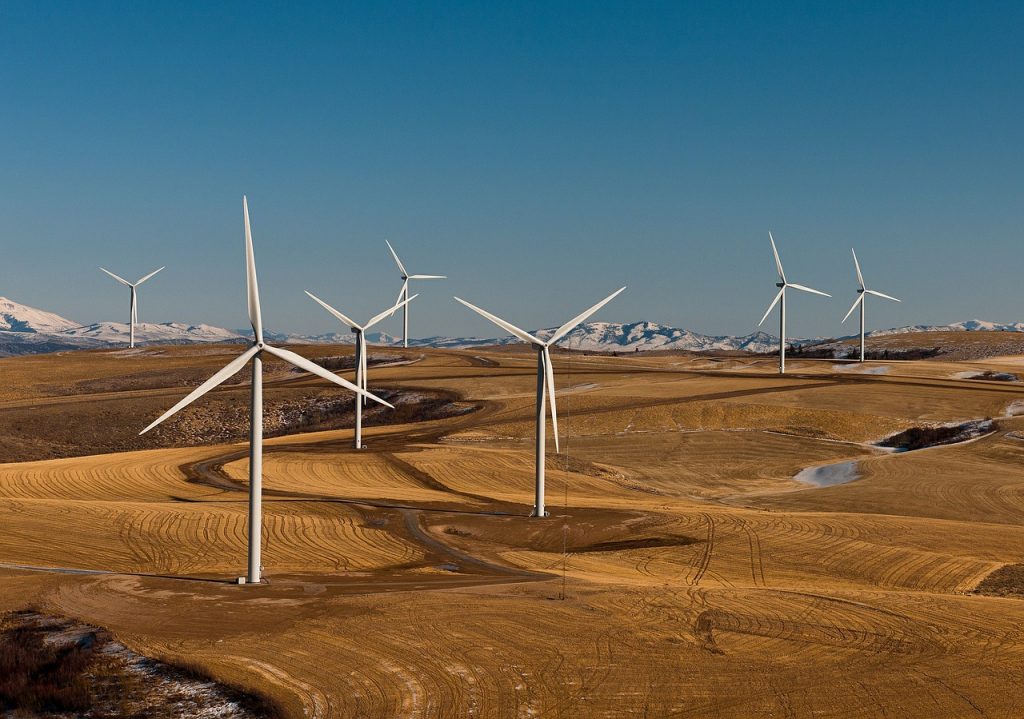 wind farm, windmills, turbines